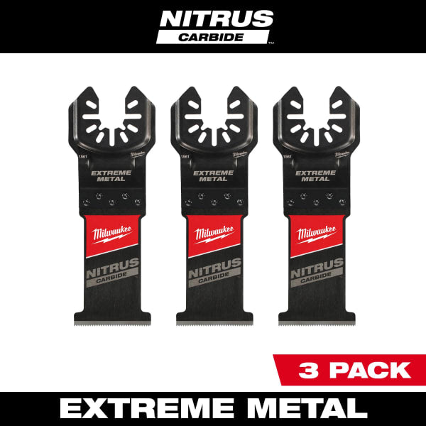 1-3/8" NITRUS™ Carbide Extreme Metal Universal Fit Oscillating Multi-Tool Blade (3 Pack)