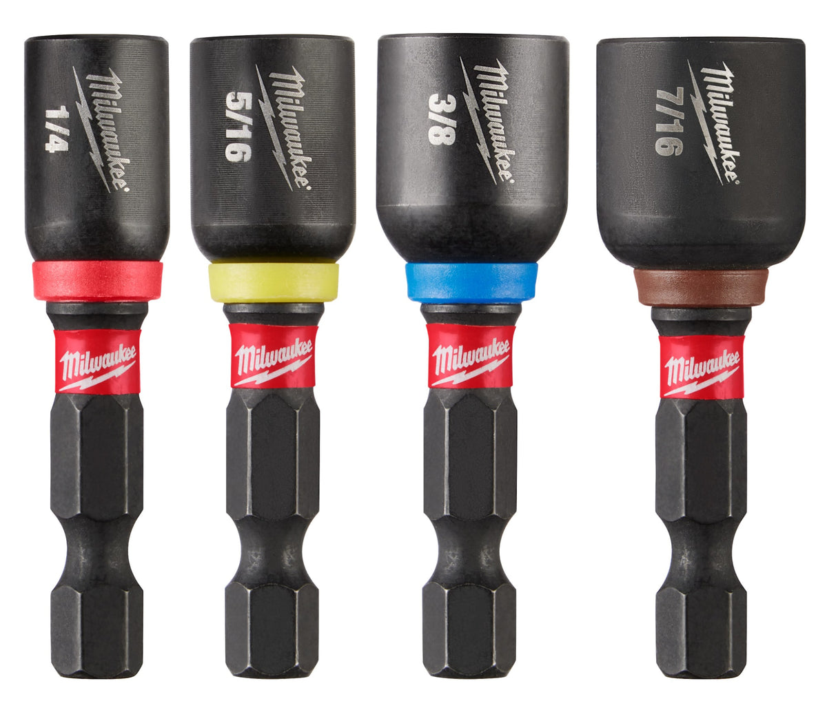 Milwaukee Tools 4 Piece SHOCKWAVE™ Impact Duty 1-7/8" Magnetic Nut Driver Set
