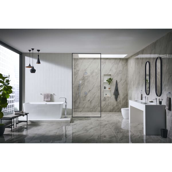 Single-Handle Freestanding Tub Faucet with 1.75 GPM Hand Shower in GROHE CHROME