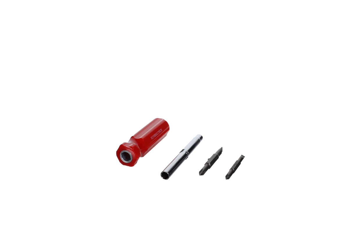DiversiTech 6-in-1 Combo Screwdriver with #1 and #2 Phillips, 3/16 and 5/16. Slotted 1/4 Nut Driver, 5/16 Nut Driver