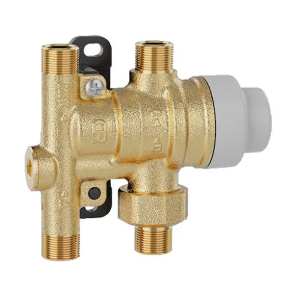 Caleffi 521201A SinkMixer Anti-Scald Thermostatic Mixing Valve 3/8" Compression ASSE 1070 Lead Free