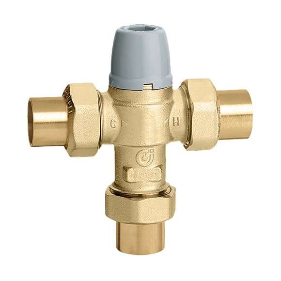 Caleffi 521359A TubMixer Anti-Scald 3-Way Thermostatic Mixing Valve 3/4" Sweat, ASSE 1070