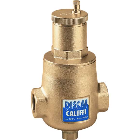 Caleffi 551008AC DISCAL Air Separator 1-1/2" FNPT with Expansion Tank Check Valve, 150 psi