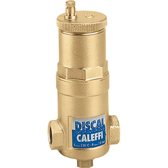 Caleffi 551022AC DISCAL Compact Air Separator 3/4" Sweat with Expansion Tank Check Valve, 150 psi