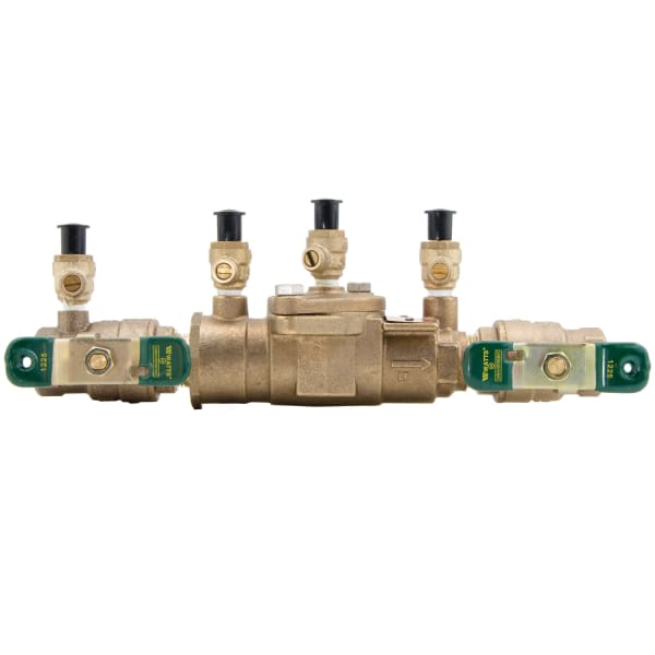 3/4" Lead Free Double Check Valve Backflow Preventer Assembly, Quarter Turn Shutoff, Single Top Entry