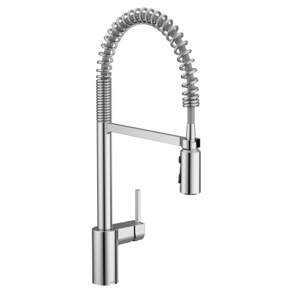 Moen Align Single-Handle Pull-Down Sprayer Kitchen Faucet with Power Clean and Spring Spout in Chrome
