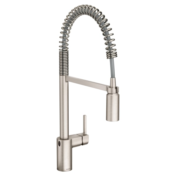 Moen Align Touchless 1-Handle Pull-Down Sprayer Kitchen Faucet, MotionSense Wave and Spring Spout in Spot Resist Stainless