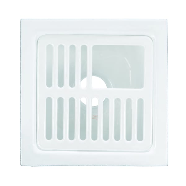 AB&A 60501 Cast-Iron Three-Quarter-Square Floor Sink Grate, 12 by 12 Inches, Porcelain Coated
