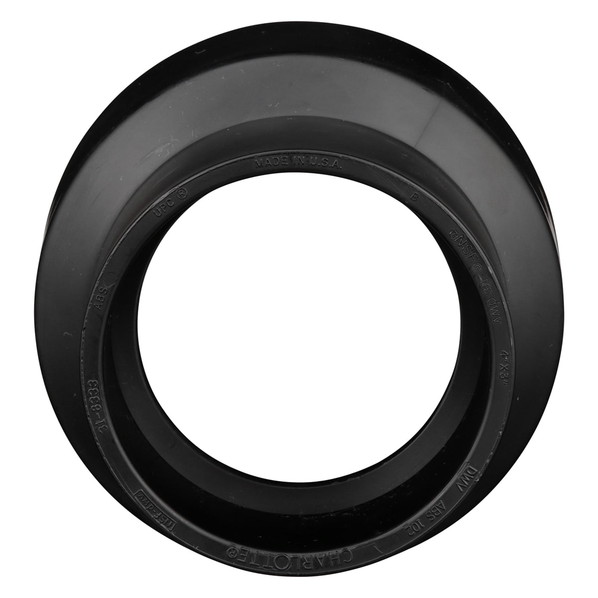 Charlotte Pipe 4" x 3" ABS DWV Reducing Coupling - H x H