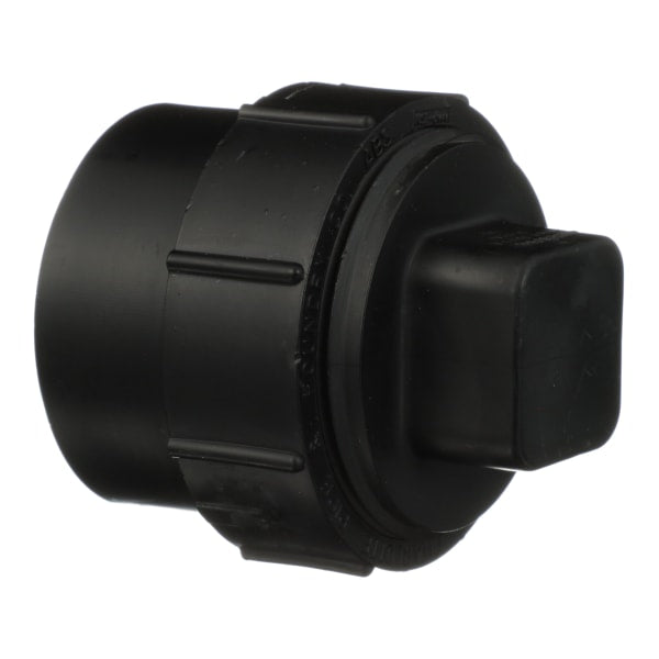 2" ABS DWV Cleanout Adapter with Plug - Spigot x FPT