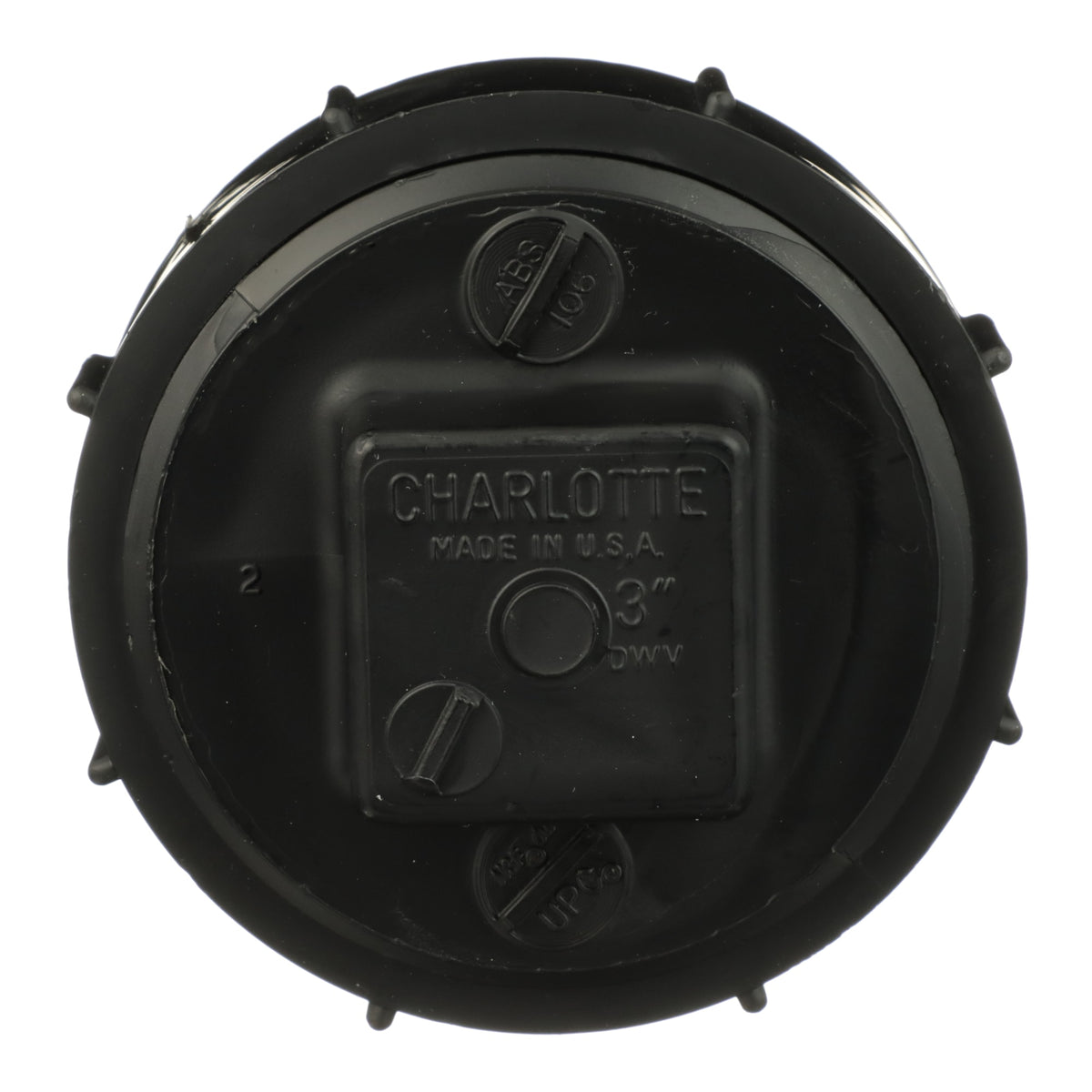 Charlotte Pipe 3" ABS DWV Cleanout Adapter with Plug - Spigot x FPT