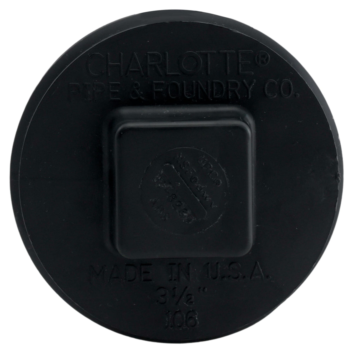 Charlotte Pipe 3-1/2" ABS DWV Cleanout Plug - MPT