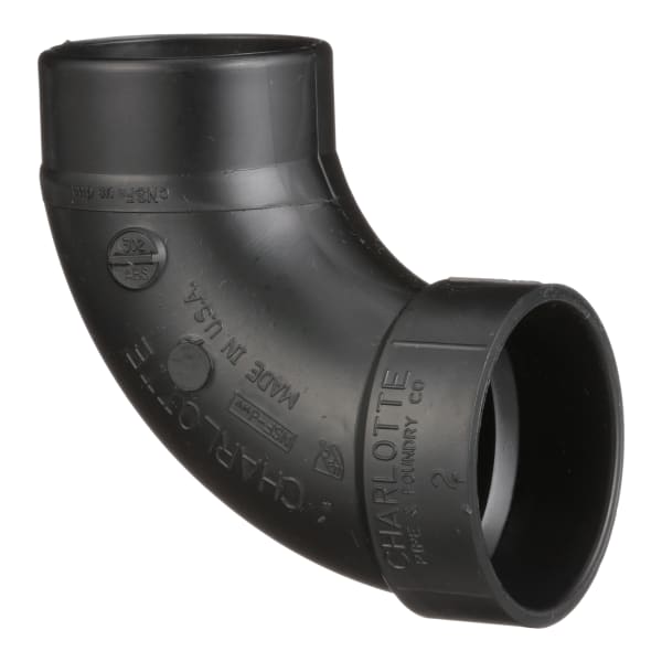 2" ABS DWV 90° Street Elbow - H x Spigot