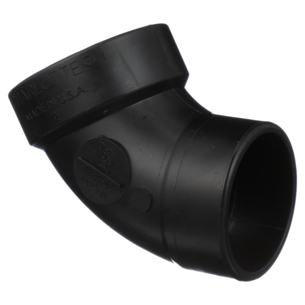2" ABS DWV 60° Street Elbow - H x Spigot
