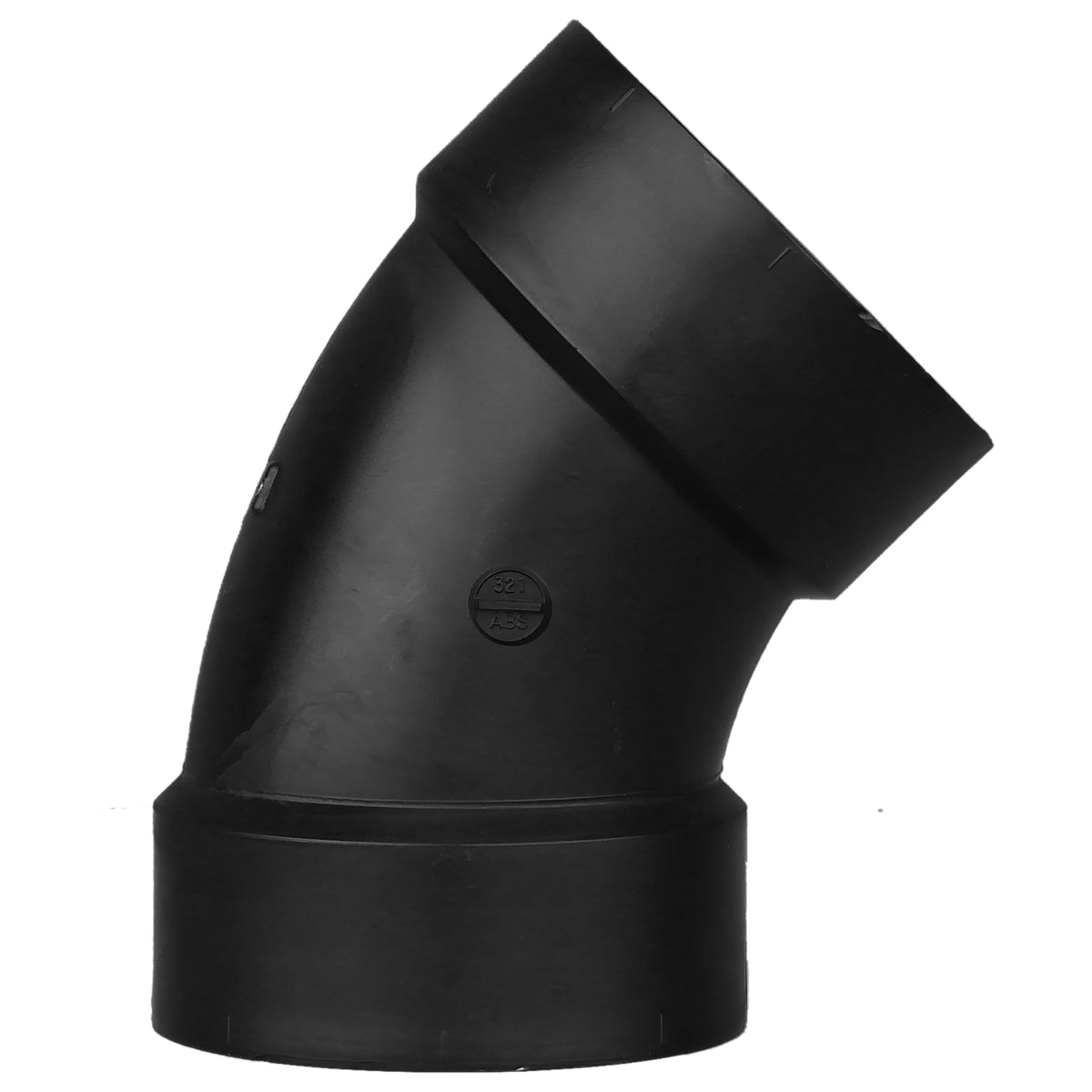 Charlotte Pipe 4" ABS DWV 45° Elbow - H x H