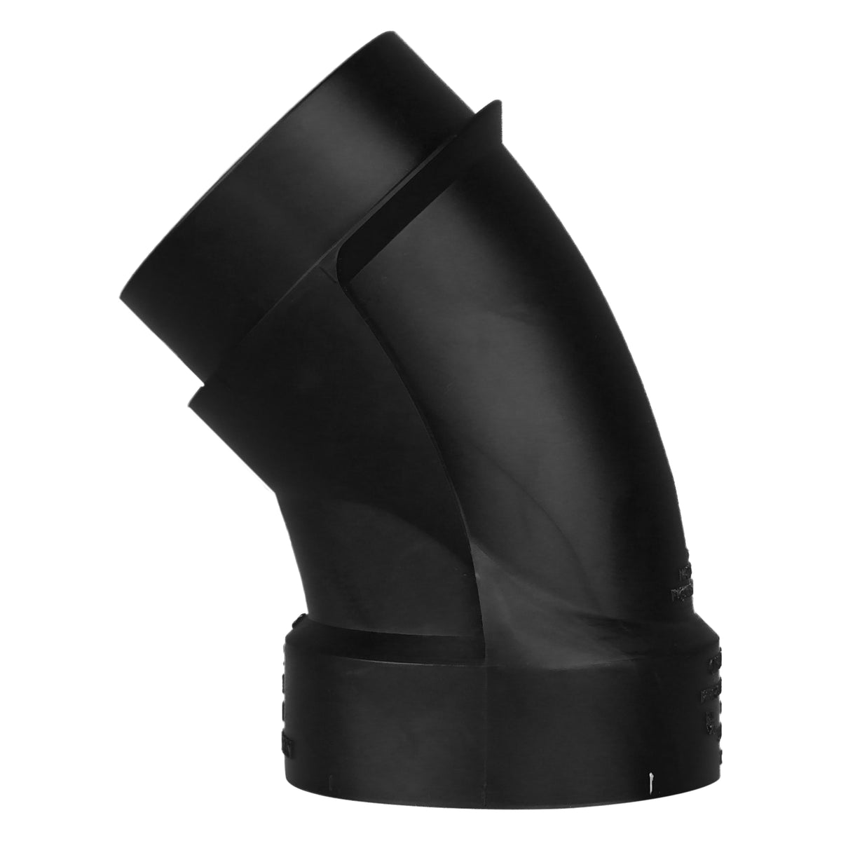 Charlotte Pipe 2" ABS DWV 45° Street Elbow - H x Spigot