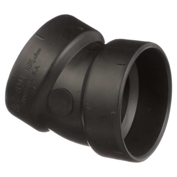 2" ABS DWV 22-1/2° Elbow - H x H