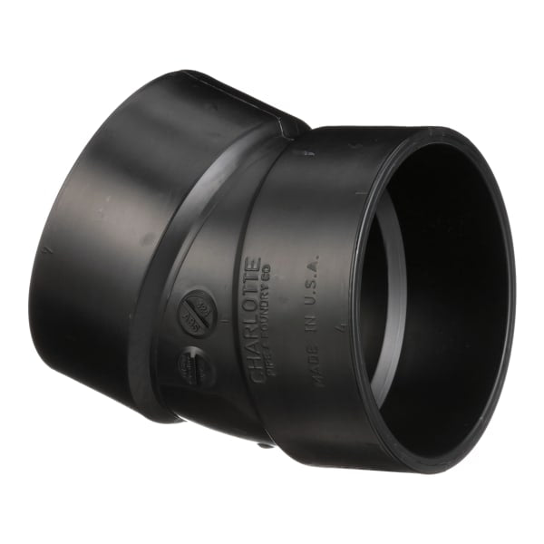 4" ABS DWV 22-1/2° Elbow - H x H