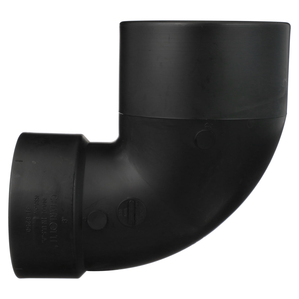 Charlotte Pipe 4" x 3" ABS DWV Street Closet Bend - Spigot x H