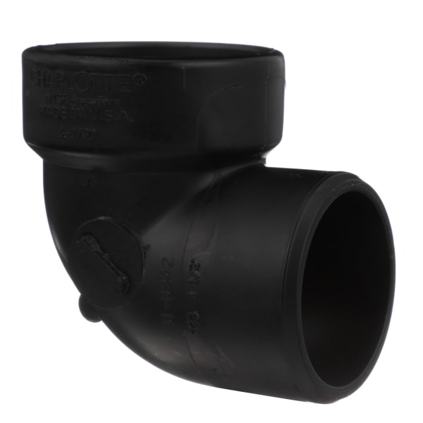 1-1/2" ABS DWV 90° Street Vent Elbow - H x Spigot
