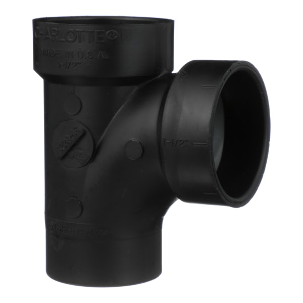 1-1/2" ABS DWV Street Sanitary Tee - Spigot x H x H