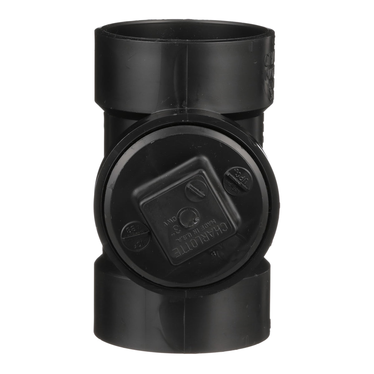 Charlotte Pipe 3" ABS DWV Test or Cleanout Tee with Plug - H x H x FPT