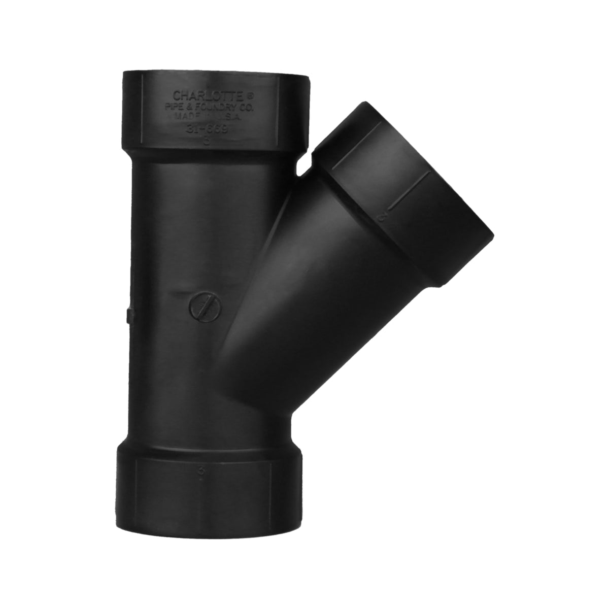 Charlotte Pipe 3" ABS DWV Wye - All H