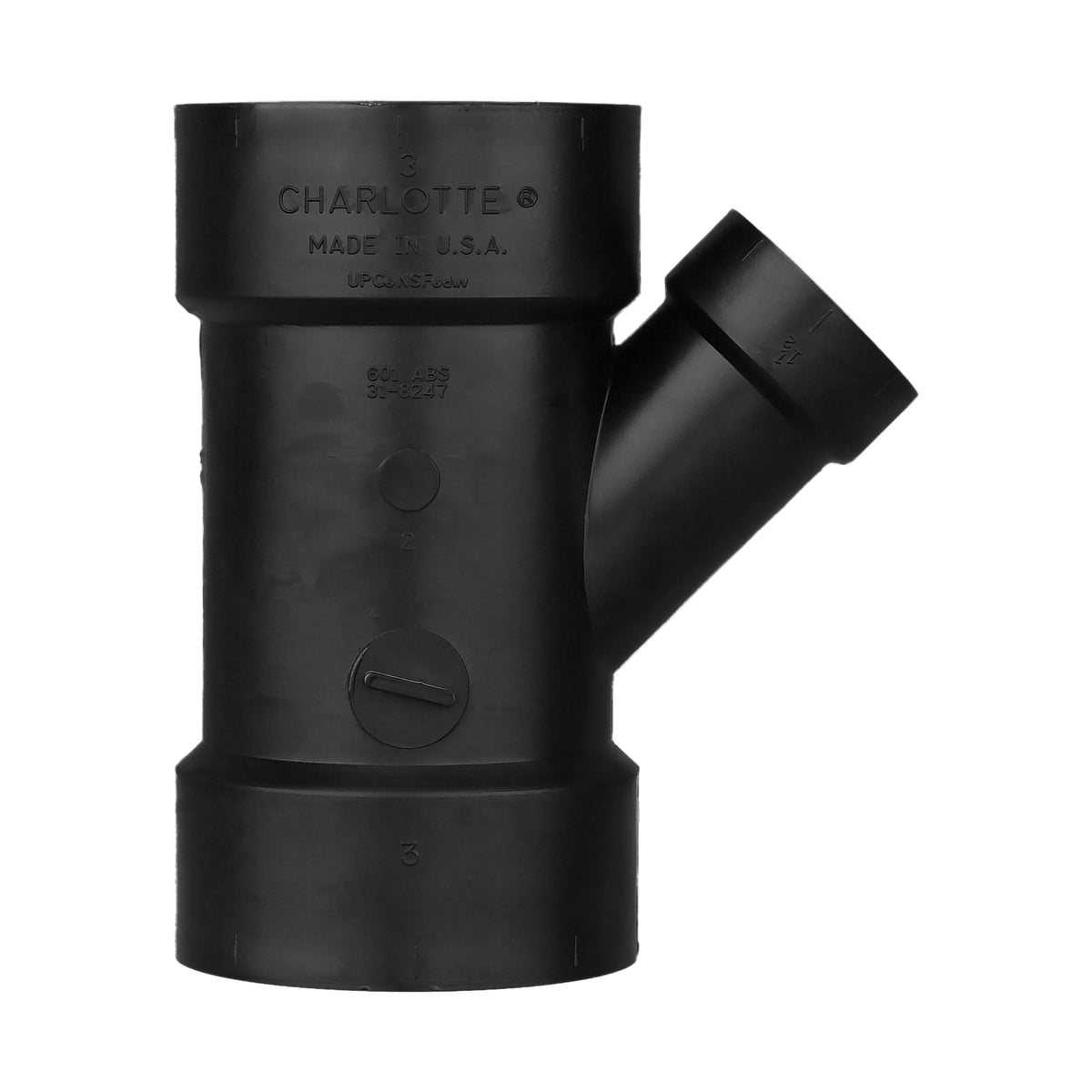 Charlotte Pipe 3" x 3" x 1-1/2" ABS DWV Wye - All H
