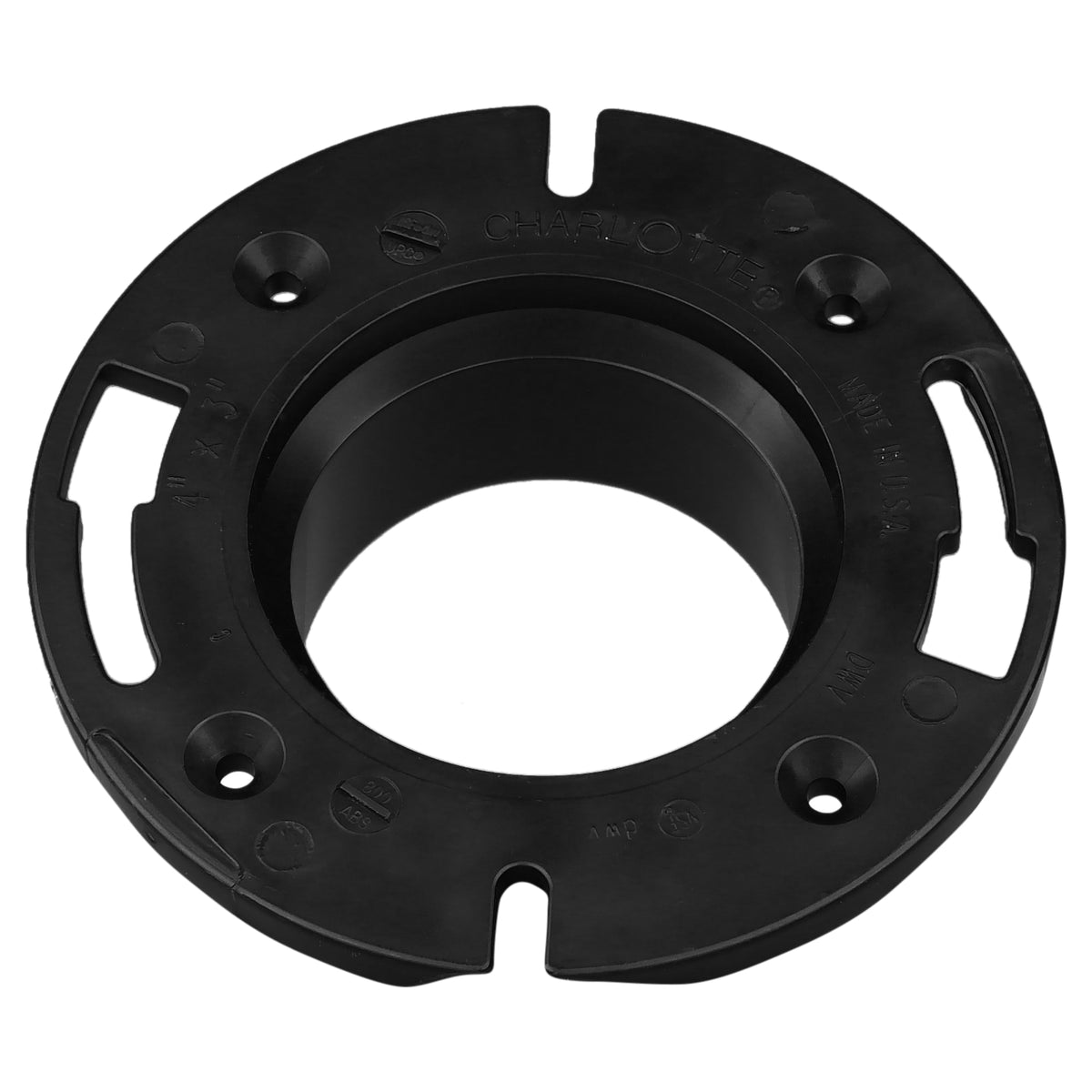 Charlotte Pipe 4" x 3" ABS DWV Closet Flange - Closet x H