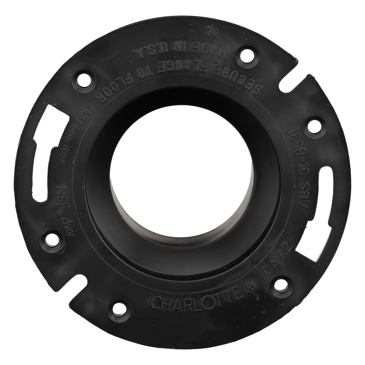 Charlotte Pipe 4" x 3" ABS DWV Spigot Closet Flange - Closet x Spigot