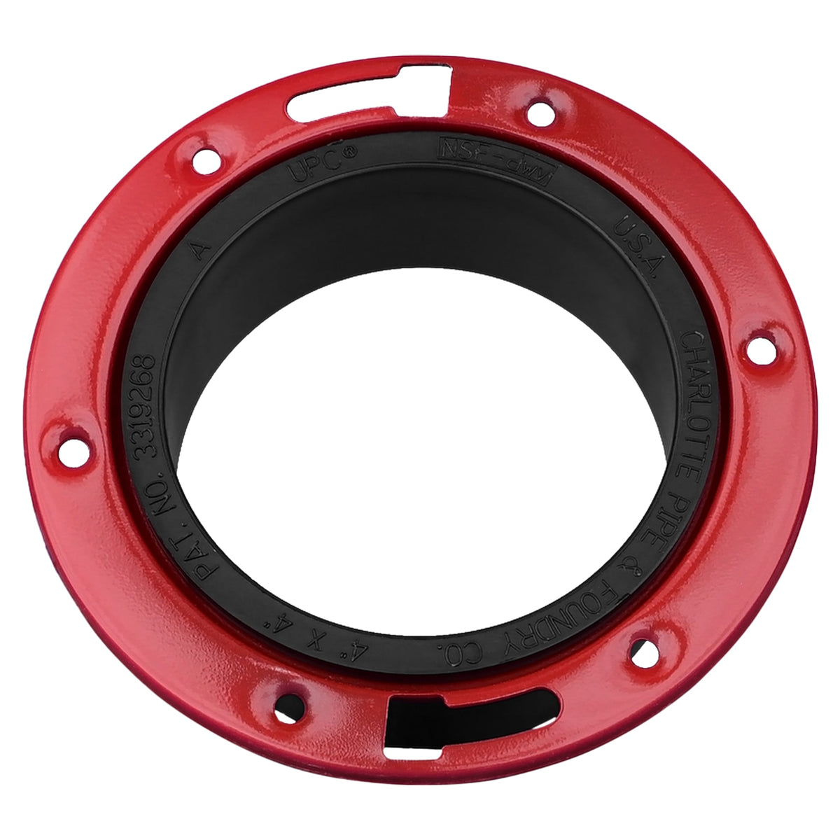 Charlotte Pipe 4" x 4" ABS DWV Closet Flange with Metal Ring - Closet x H