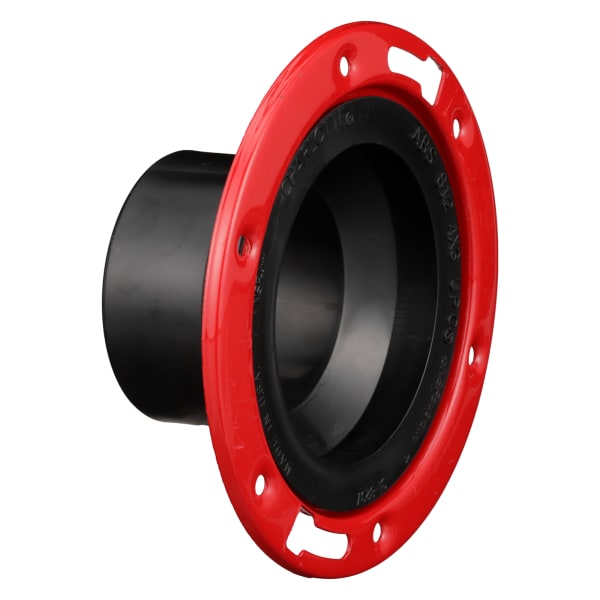 4" x 3" ABS DWV Spigot Closet Flange with Metal Ring - Closet x Spigot
