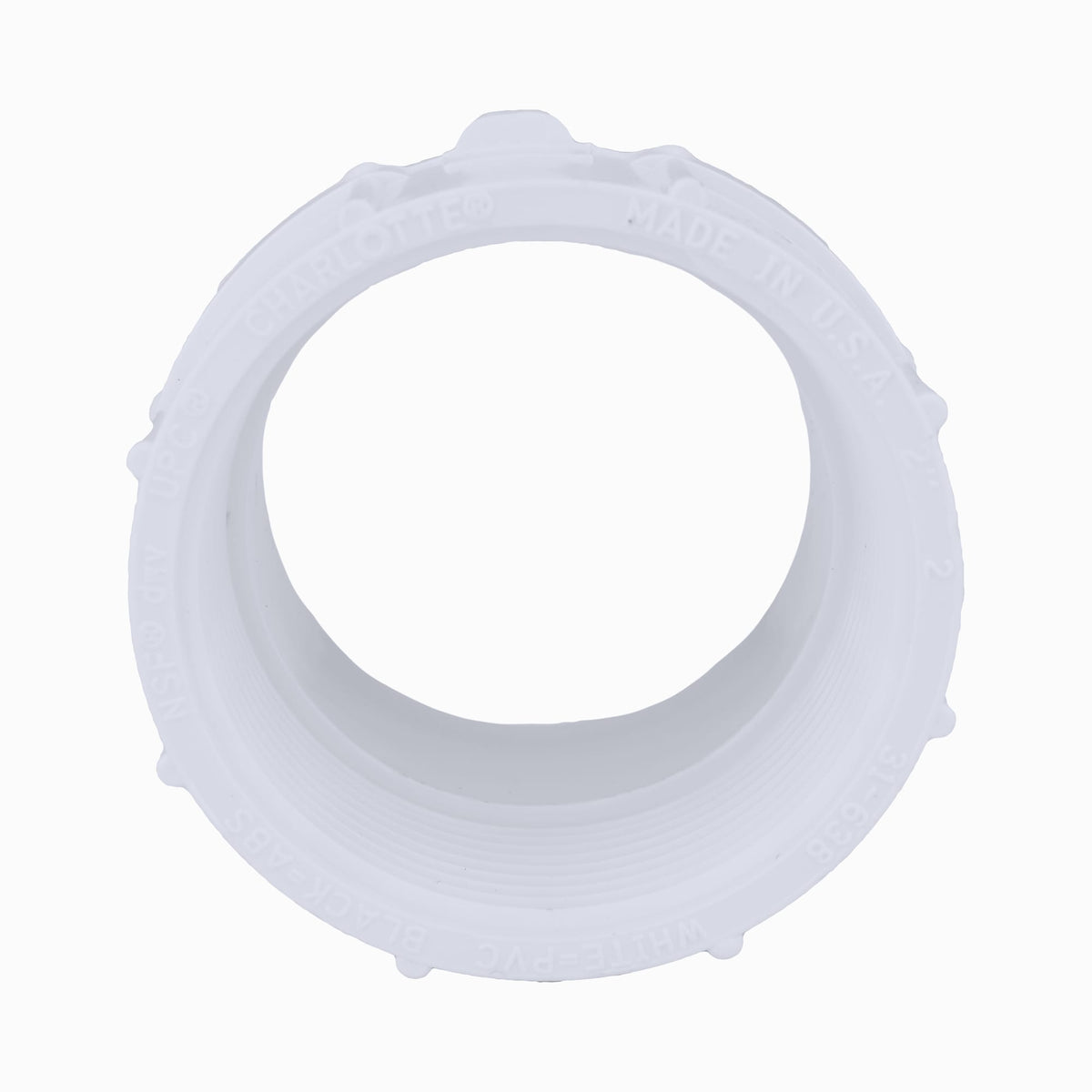 Charlotte Pipe 2" PVC DWV Fitting Female Adapter (Cleanout Adapter less Plug) - Spigot x FPT