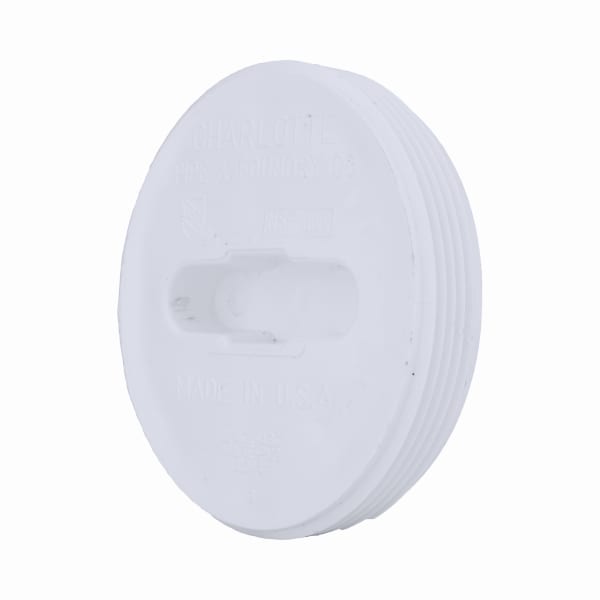 4" PVC DWV Flush Cleanout Plug - MPT