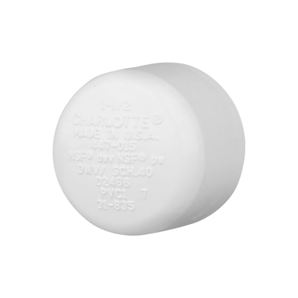 1-1/2" PVC DWV Cap - Socket