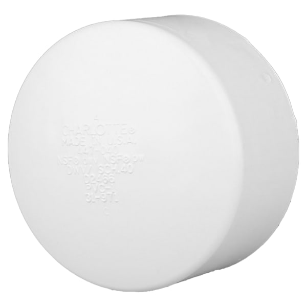 4" PVC DWV Cap - Socket