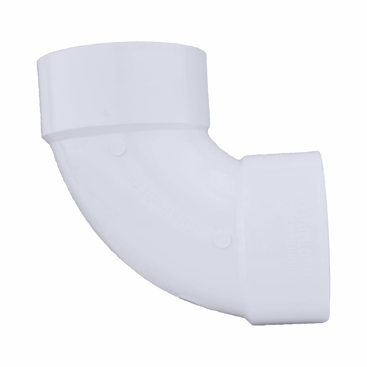 Charlotte Pipe 6" PVC DWV 90° Elbow - H x H