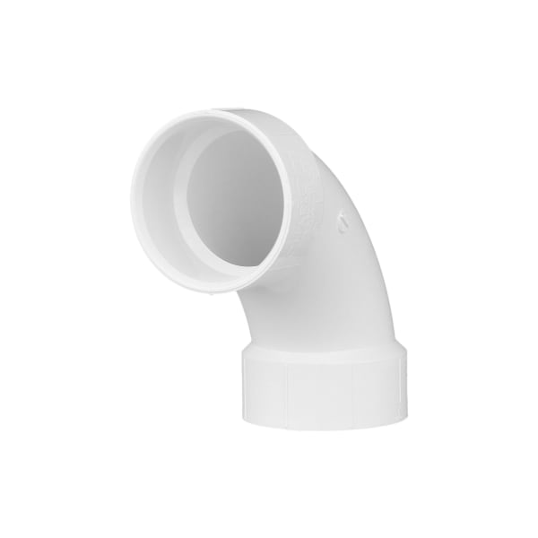 3" PVC DWV 90° Long Turn Elbow - H x H