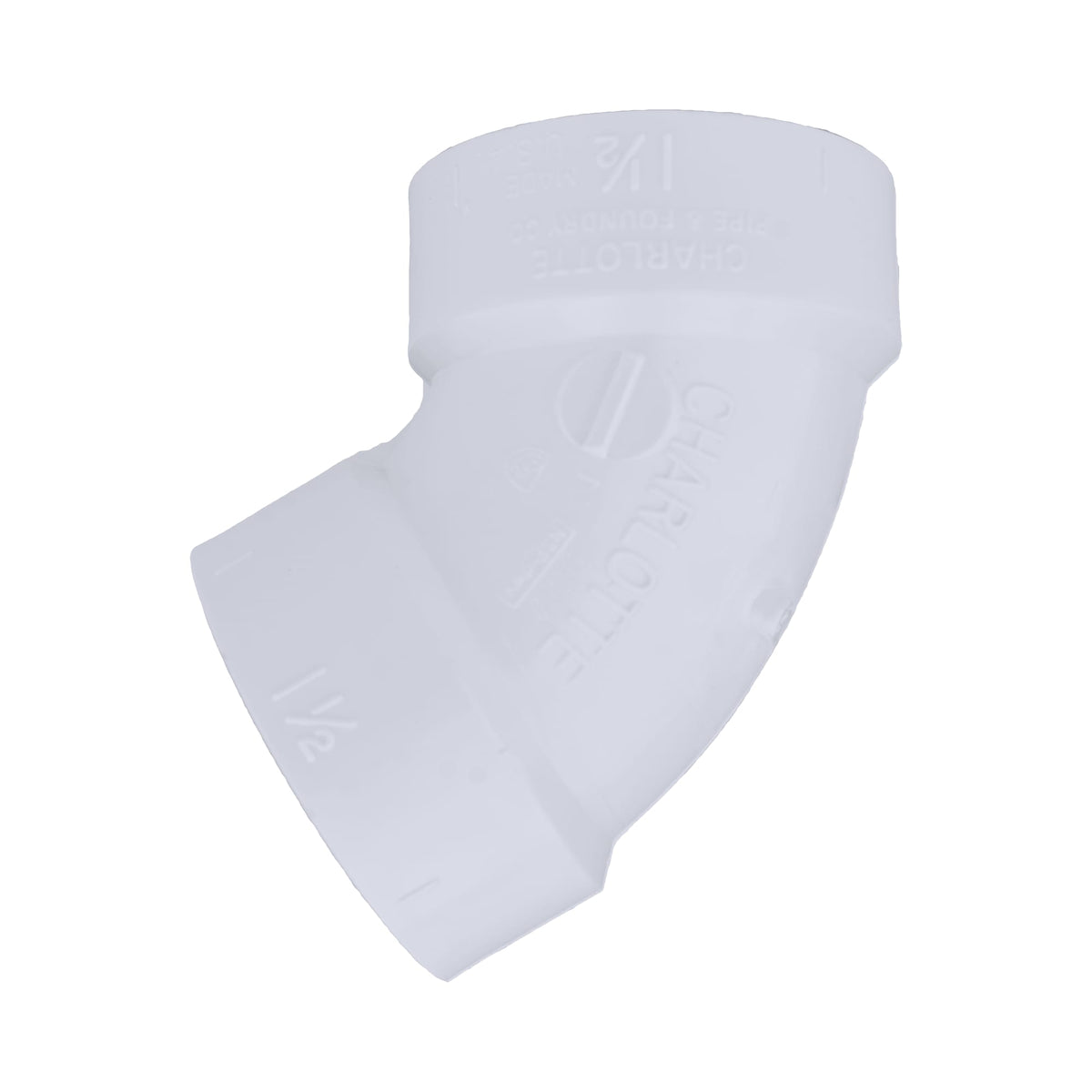 Charlotte Pipe 1-1/2" PVC DWV 60° Elbow - H x H