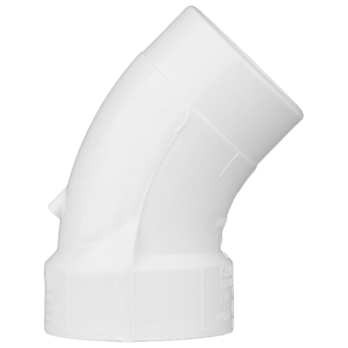 Charlotte Pipe 1-1/2" PVC DWV 45° Street Elbow - H x Spigot