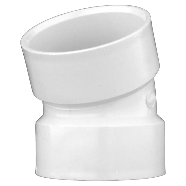 3" PVC DWV 22-1/2° Elbow - H x H