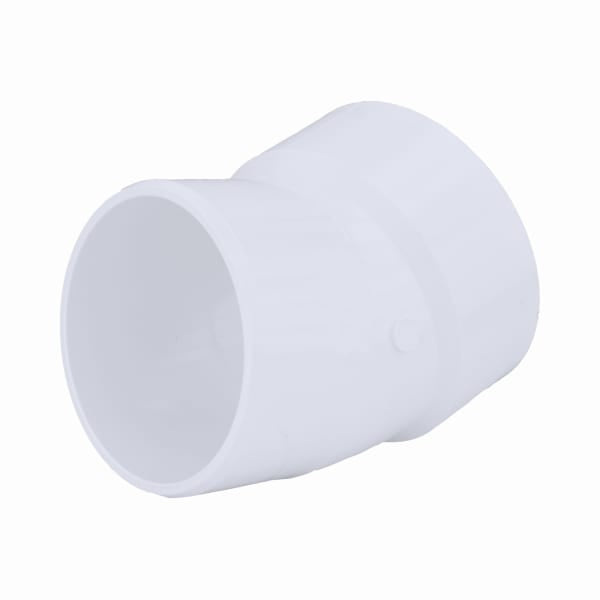4" PVC DWV 22-1/2° Street Elbow - H x Spigot