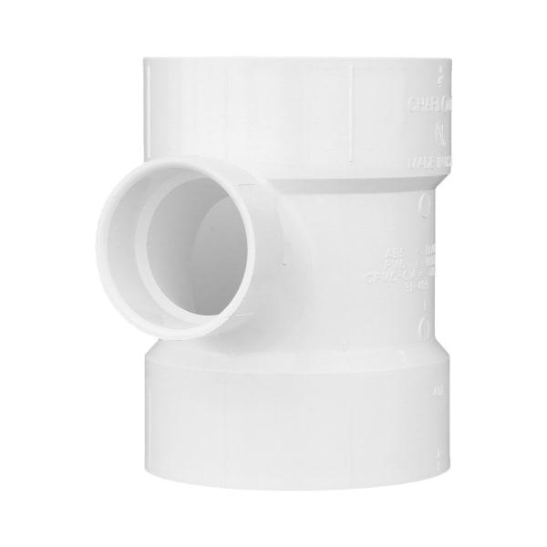 4" x 4" x 2" PVC DWV Sanitary Tee - All H