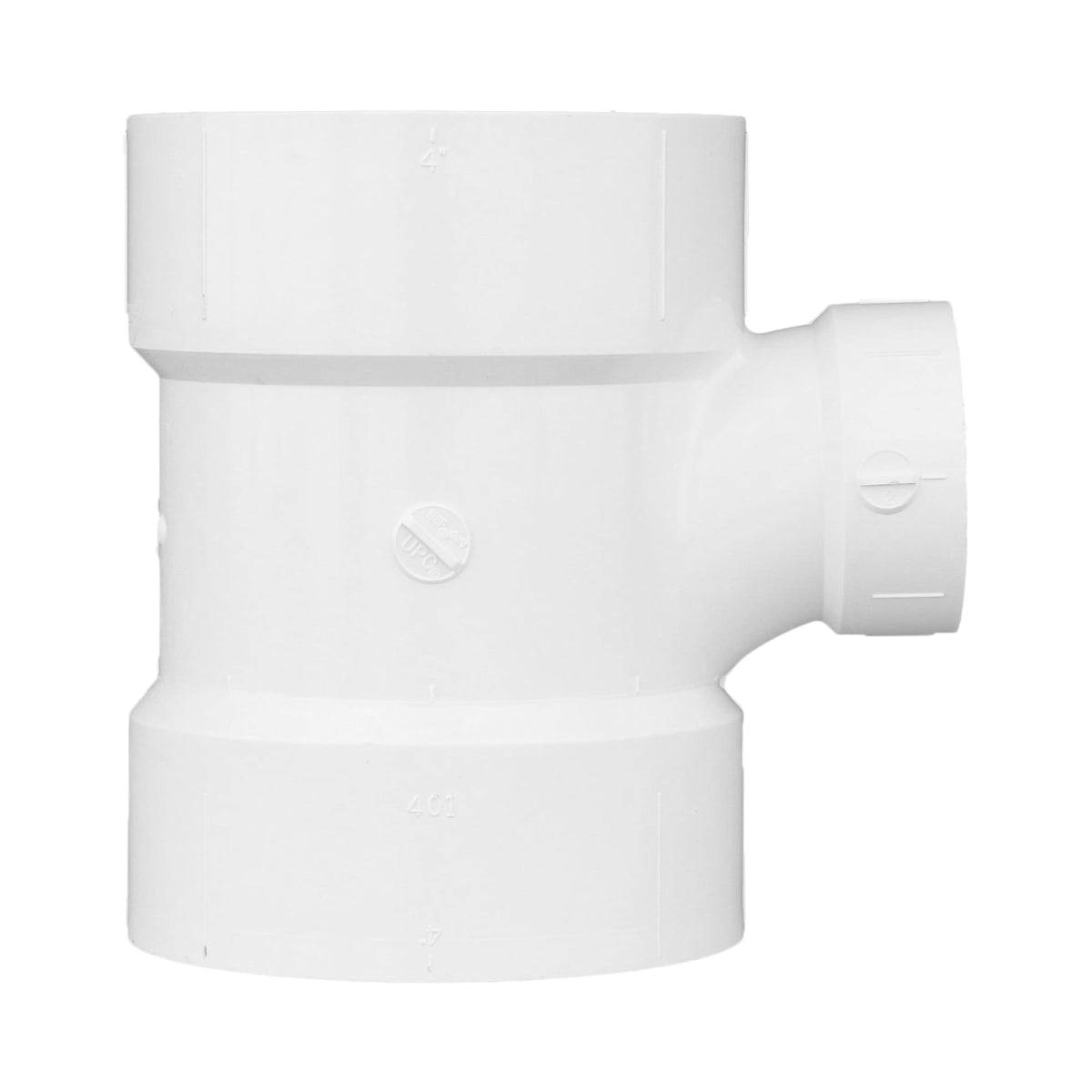 Charlotte Pipe 4" x 4" x 2" PVC DWV Sanitary Tee - All H