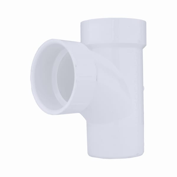 2" PVC DWV Street Sanitary Tee - Spigot x H x H