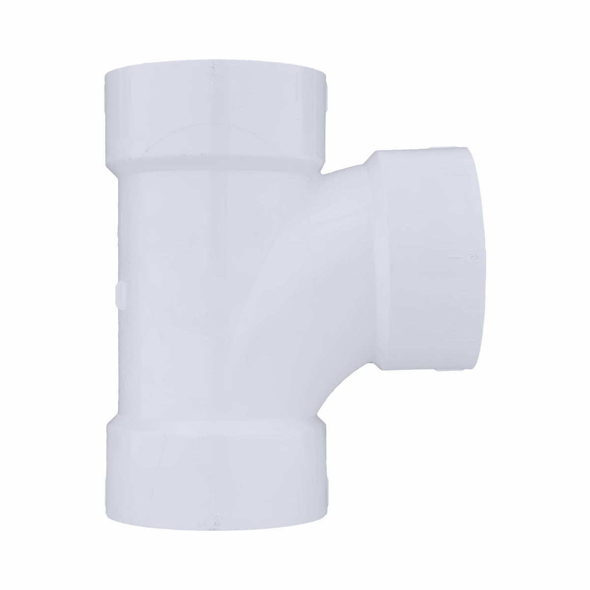 Charlotte Pipe 3" x 3" x 3" x 2" PVC DWV Sanitary Tee with Right Side Inlet - All H
