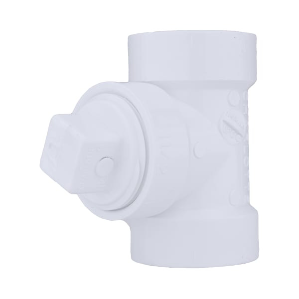 1-1/2" PVC DWV Test or Cleanout Tee with Plug - H x H x FPT