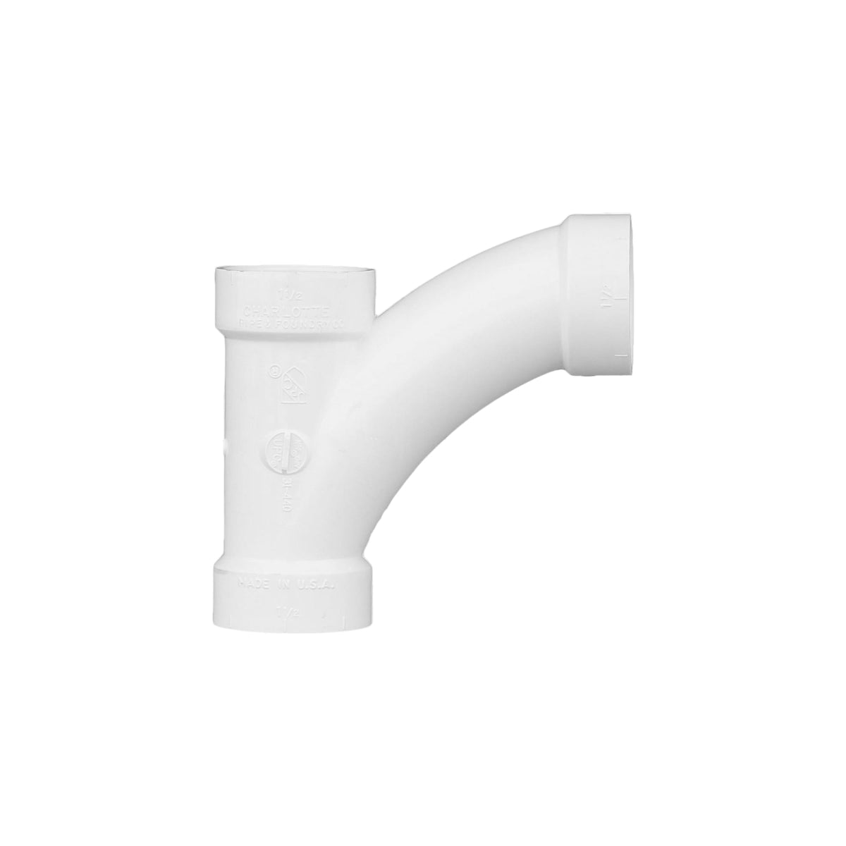 Charlotte Pipe 1-1/2" PVC DWV Combination Tee Wye - All H