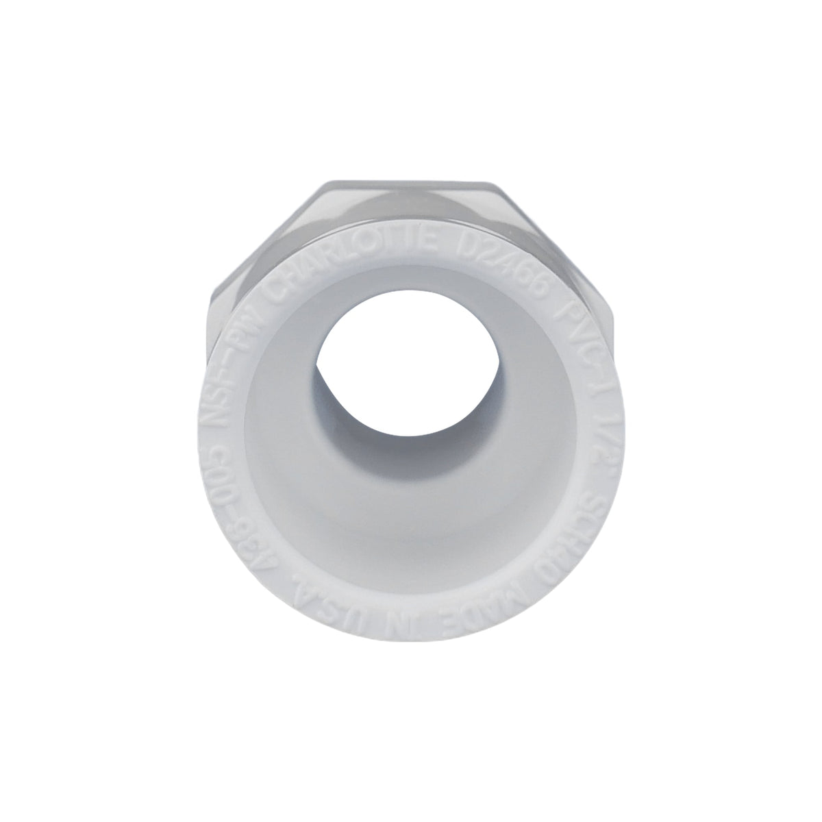 Charlotte Pipe 1/2" PVC SCH40 Male Adapter - Socket x MPT