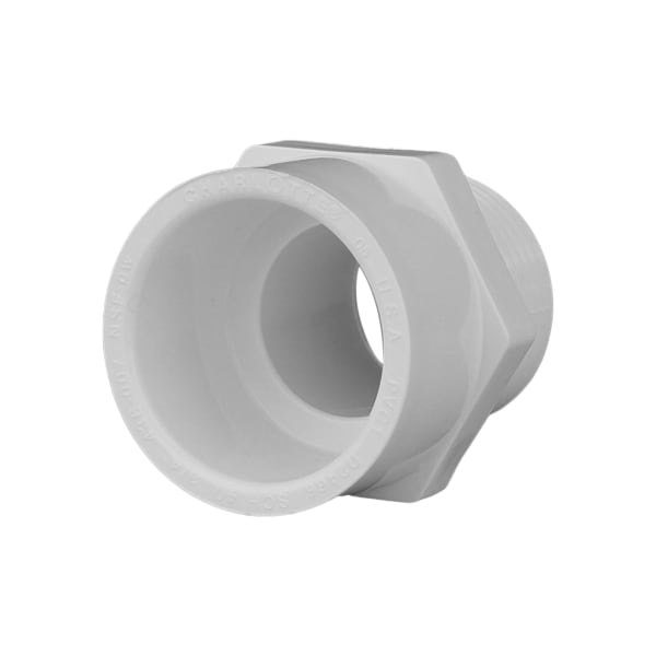 3/4" PVC SCH40 Male Adapter - Socket x MPT